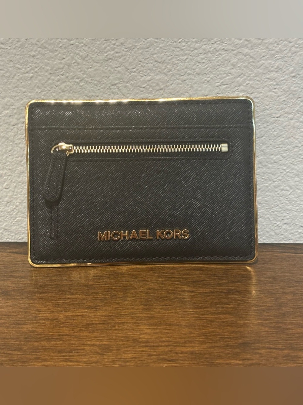 Michael Kors Black Cardholder with Gold Trim NWOT